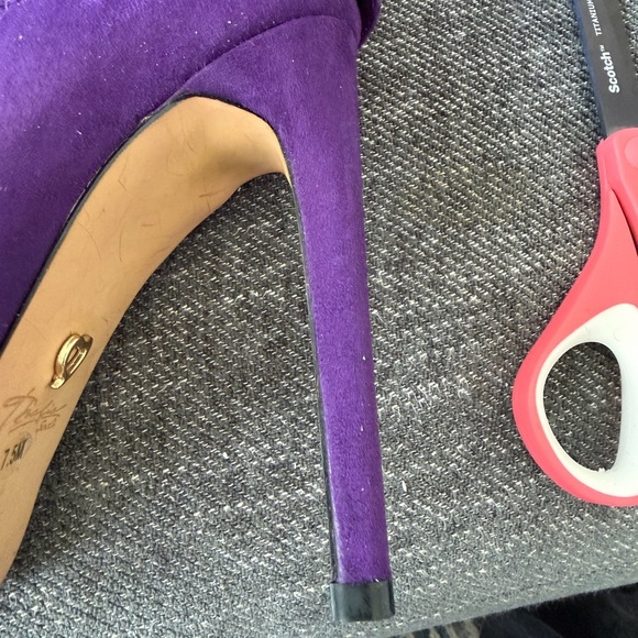 EUC Thalia Sodi Womens Ohlivia Lace Up Faux Suede Ankle Booties In PLUM Size 7.5 - Picture 15 of 15